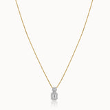 Solitaire Emerald Diamond Necklace
