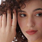 Stunning Round Diamond Ring, 14K Gold Vermeil, 1/4 ct Lab Grown Diamond-3