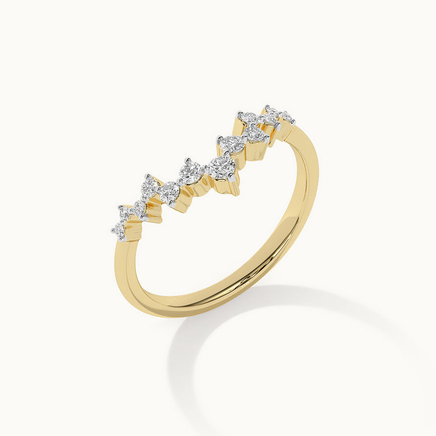 Stunning Round Diamond Ring, 14K Gold Vermeil, 1/4 ct Lab Grown Diamond-8