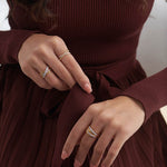 Multi-Layered Diamond Ring, 14K Gold Vermeil, 1/2 ct Lab Grown Diamond-3