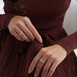 Multi-Layered Diamond Ring, 14K Gold Vermeil, 1/2 ct Lab Grown Diamond-3