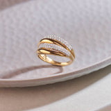 Multi-Layered Diamond Ring, 14K Gold Vermeil, 1/2 ct Lab Grown Diamond-7