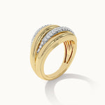 Multi-Layered Diamond Ring, 14K Gold Vermeil, 1/2 ct Lab Grown Diamond-9