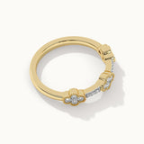 Three-Flower Diamond Ring