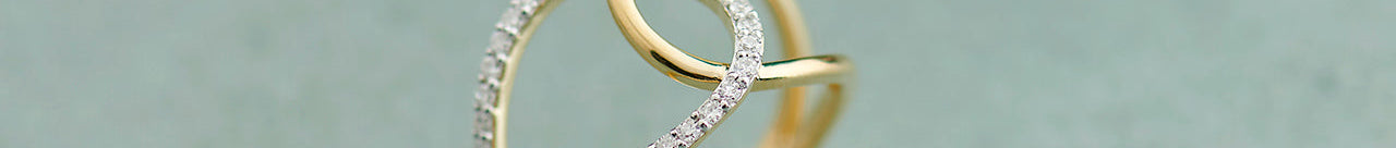 Wide Interlocked Diamond Ring