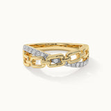 Chain-Link Diamond Ring