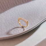Two-Layered Stackable Diamond Ring