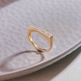 Two-Layered Stackable Diamond Ring