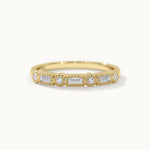 Baguette Diamond Band, 14K Gold Vermeil, 1/6 ct Lab Grown Diamond-7