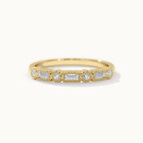 Baguette Diamond Band, 14K Gold Vermeil, 1/6 ct Lab Grown Diamond-7