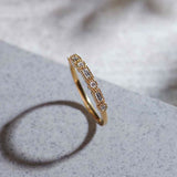 Baguette Diamond Band, 14K Gold Vermeil, 1/6 ct Lab Grown Diamond-6