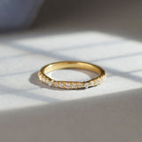 Scalloped Diamond Band, 14K Gold Vermeil, 1/4 ct Lab Grown Diamond-6