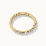 Scalloped Diamond Band, 14K Gold Vermeil, 1/4 ct Lab Grown Diamond-8