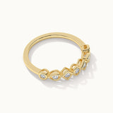Dainty Geometric Stackable Diamond Band, 14K Gold Vermeil, 1/5 ct Lab Grown Diamond-7