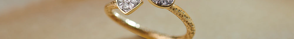 Textured Open Diamond Ring