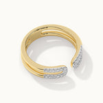 U-pin Diamond Open Band, 14K Gold Vermeil, 1/6 ct Lab Grown Diamond-6