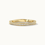 Twisted Stackable Diamond Band, 14K Gold Vermeil, 1/2 ct Lab Grown Diamond-3