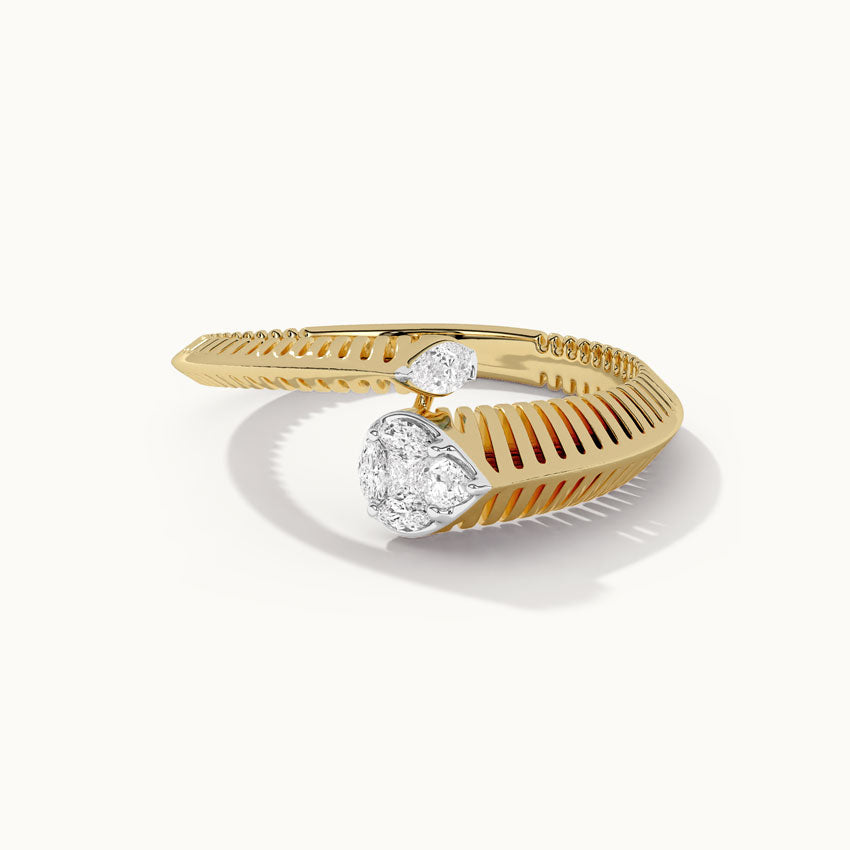 Coiled Diamond Band, 14K Gold Vermeil, 1/4 ct Lab Grown Diamond-3