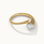 Coiled Diamond Band, 14K Gold Vermeil, 1/4 ct Lab Grown Diamond-7
