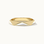 Pyramid Cera Band, 14K Solid Gold-3