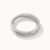Criss Cross Overlapping Diamond Band