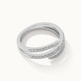 Three Row Coil Diamond Band, Sterling Silver, 1/4 ct Lab Grown Diamond-6