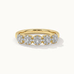 Five Stone Diamond Band, 14K Gold Vermeil, 3/8 ct Lab Grown Diamond-3