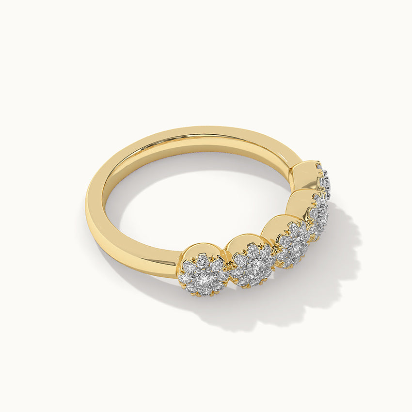 Five Stone Diamond Band, 14K Gold Vermeil, 3/8 ct Lab Grown Diamond-7