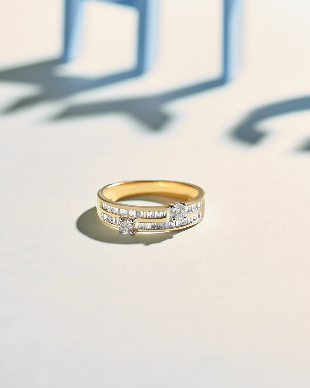 Double Row Diamond Band, 14K Gold Vermeil, 1/2 ct Lab Grown Diamond-5
