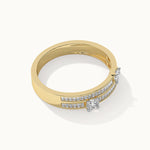 Double Row Diamond Band, 14K Gold Vermeil, 1/2 ct Lab Grown Diamond-7