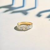 Double Row Diamond Band, 14K Gold Vermeil, 1/2 ct Lab Grown Diamond-1