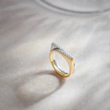 Two-Tone Duo Band, 14K Gold Vermeil, 1/3 ct Lab Grown Diamond-8