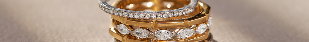 Five Rows Stackable Diamond Band