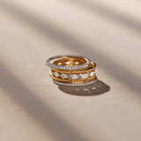 Five Rows Stackable Diamond Band