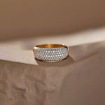 Bold Pave Diamond Band, 14K Gold Vermeil, 7/8 ct Lab Grown Diamond-1