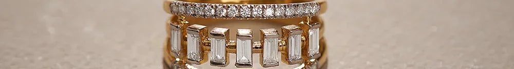 Wide Baguette Diamond Band