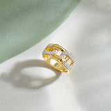 Luxe Link Diamond Band, 14K Gold Vermeil, 1/2 ct Lab Grown Diamond-1