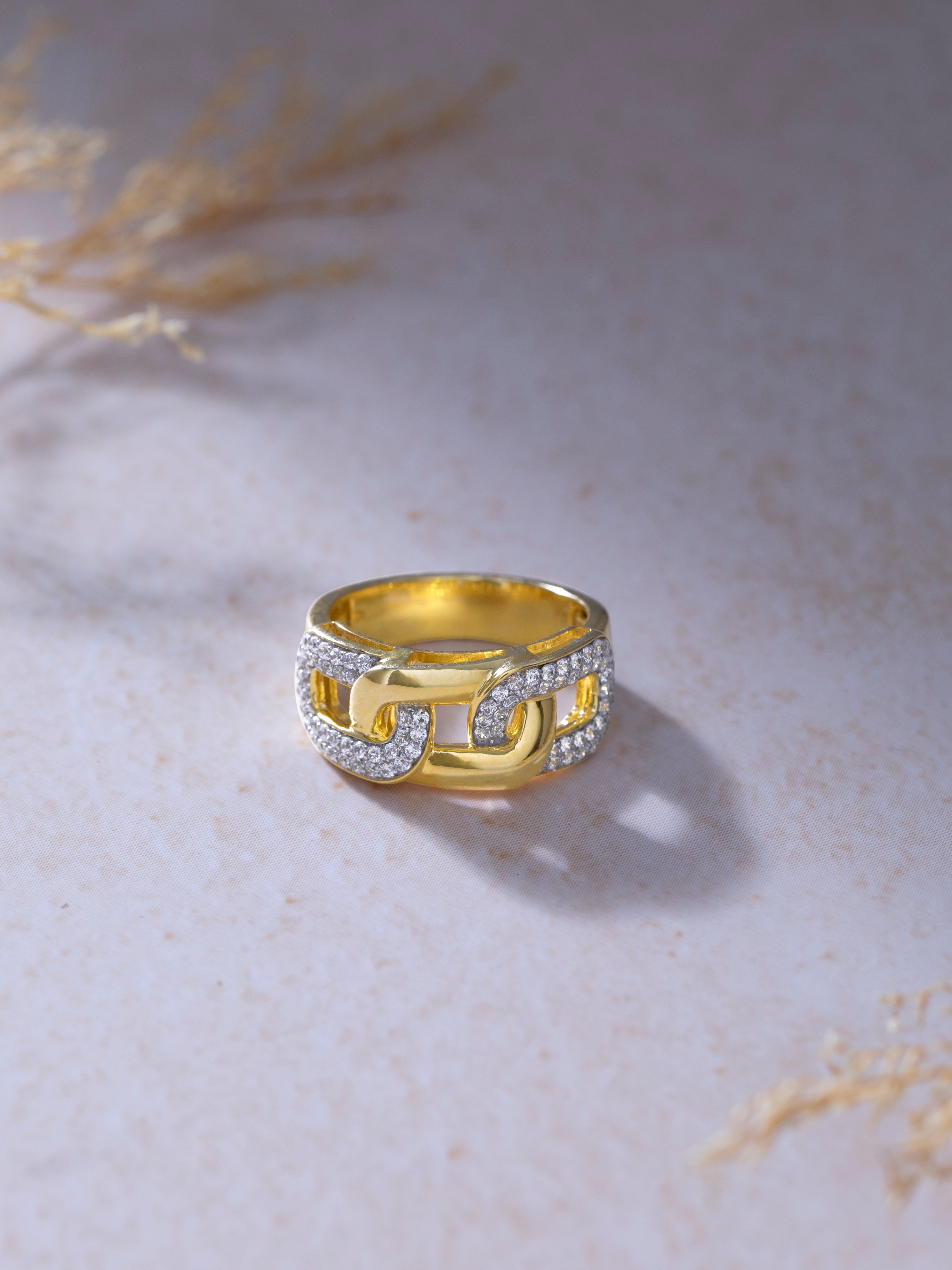 Luxe Link Diamond Band, 14K Gold Vermeil, 1/2 ct Lab Grown Diamond-5