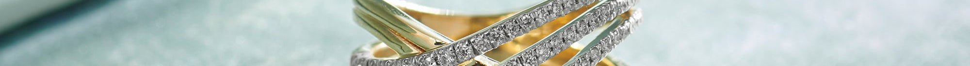 Broad Crossover Band, 14K Gold Vermeil, 5/8 ct Lab Grown Diamond-1