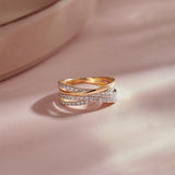 Serene Crossover Band, 14K Gold Vermeil, 5/8 ct Lab Grown Diamond-1