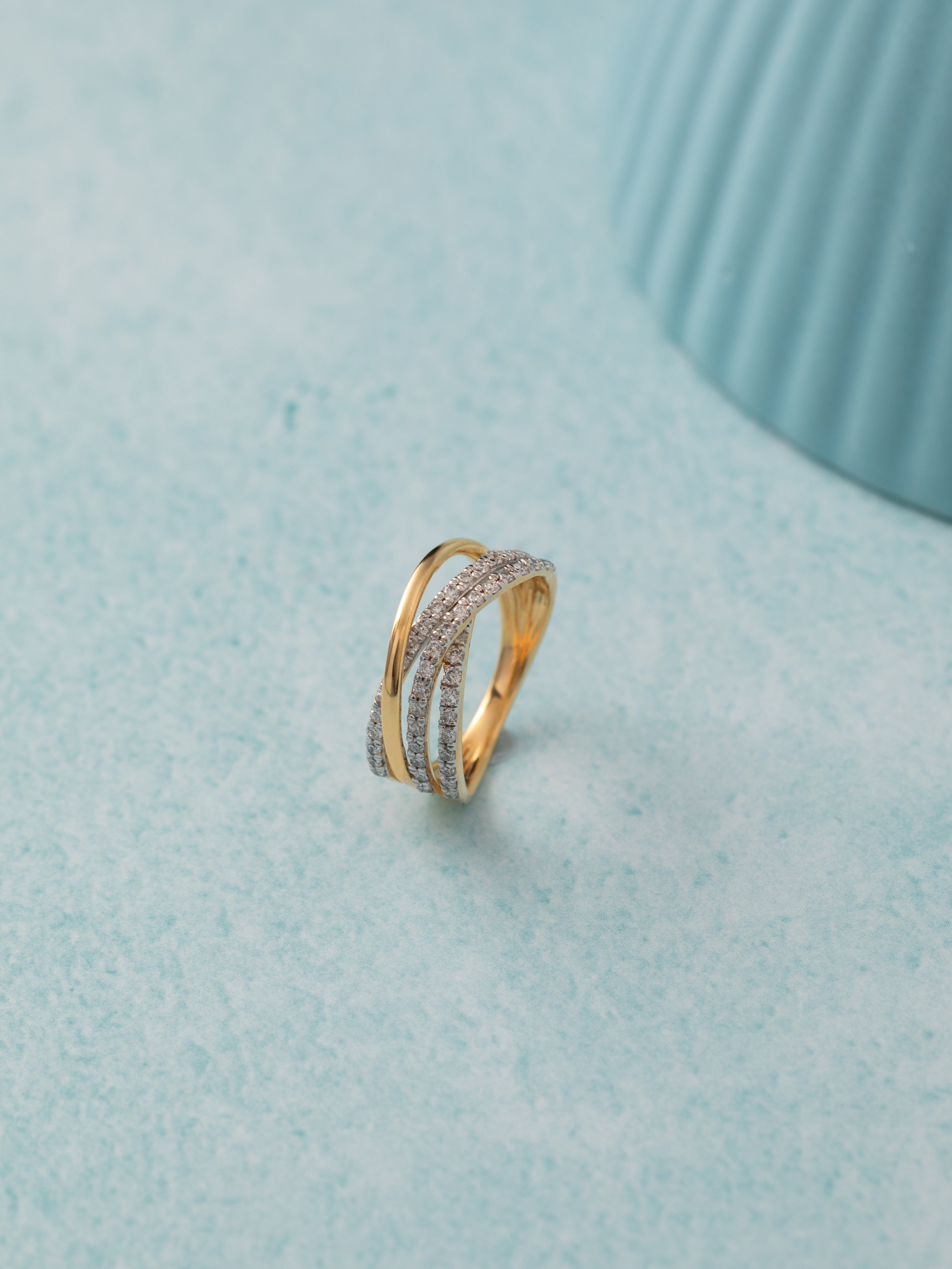 Serene Crossover Band, 14K Gold Vermeil, 5/8 ct Lab Grown Diamond-7