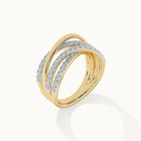 Serene Crossover Band, 14K Gold Vermeil, 5/8 ct Lab Grown Diamond-5
