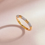 Edgy Pave Stackable Band, 14K Gold Vermeil, 1/4 ct Lab Grown Diamond-6