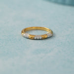 Edgy Pave Stackable Band, 14K Gold Vermeil, 1/4 ct Lab Grown Diamond-5