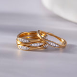 Four Row Stackable Diamond Band, 14K Gold Vermeil, 1/3 ct Lab Grown Diamond-6