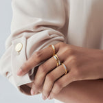Four Row Stackable Diamond Band, 14K Gold Vermeil, 1/3 ct Lab Grown Diamond-4