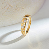 Scatter Wide Diamond Band, 14K Gold Vermeil, 1/3 ct Lab Grown Diamond-6