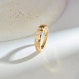 Scatter Wide Diamond Band, 14K Gold Vermeil, 1/3 ct Lab Grown Diamond-1