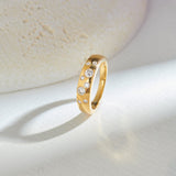 Scatter Wide Diamond Band, 14K Solid Gold, 1/3 ct Lab Grown Diamond-1
