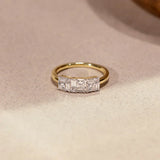 3 Princess Cluster Diamond Ring